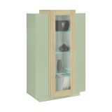 Vetrina Verde 7 Ripiani 10 Vani 80x38x120.5h cm, 3 Ante - Severino