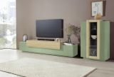 Vetrina Verde 7 Ripiani 10 Vani 80x38x120.5h cm, 3 Ante - Severino