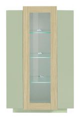 Vetrina Verde 7 Ripiani 10 Vani 80x38x120.5h cm, 3 Ante - Severino