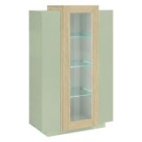 Vetrina Verde 7 Ripiani 10 Vani 80x38x120.5h cm, 3 Ante - Severino