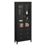 Vetrina vintage sala da pranzo 2 ante 78x32x199h cm nera - Lazio
