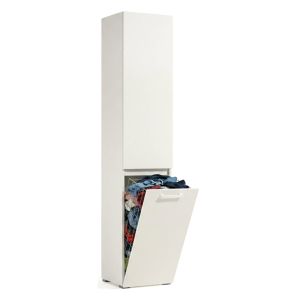 Armadio bianco portabiancheria 45x195h cm - Aro