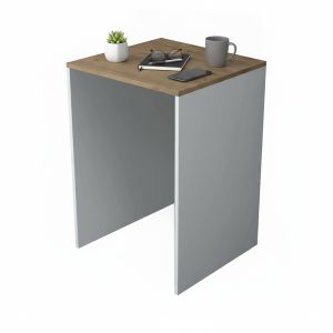 Armadio Multiuso Grande Marrone Noce Bianco un Ripiano Vano per Lavatrice 65x92h cm, un Vano - Boris