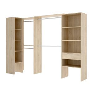 Guardaroba grande con appendiabiti rovere 248x187h cm - Florita