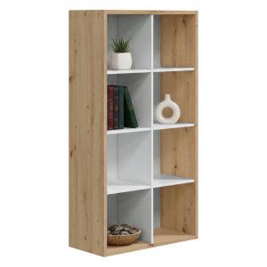 Libreria 6 ripiani legno e bianca 71x137h cm - Alliers