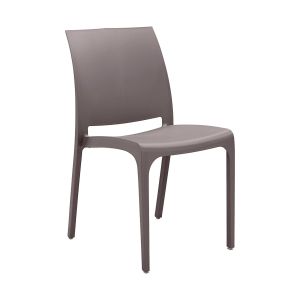 Sedia da Esterno Grigio Tortora una Sedia Impilabile, Peso Supportato 110 kg Made in Italy - Camo