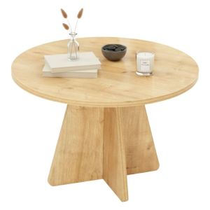 Tavolino salotto rotondo quercia 60x60x40h cm - Armanda