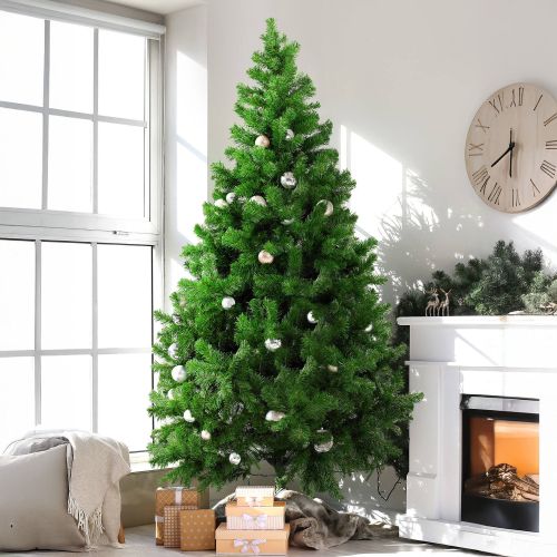 Albero di Natale 120 cm Verde 326 Rami Apertura Rami Singoli 120h cm, Ignifugo Ritardante di Fiamma - Evergreen