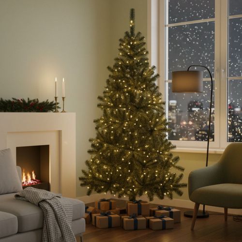 Albero di Natale 120 cm Verde 552 Rami Apertura a Ombrello 120h cm, Made in Italy - Lerma