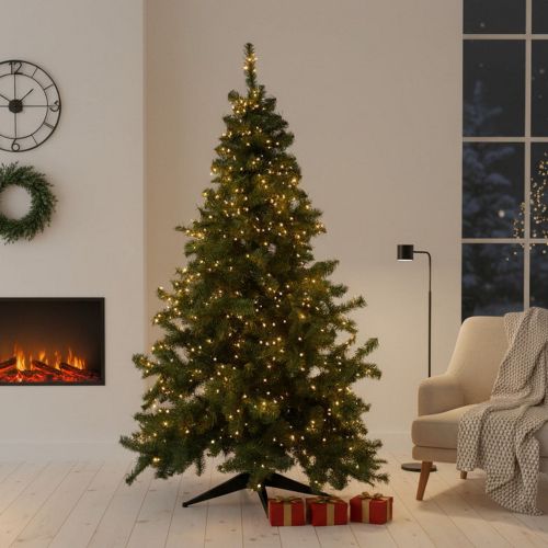 Albero di Natale 150 cm Tinsel in PVC Verde, h150 cm