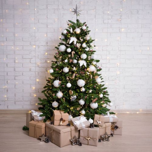Albero di Natale 150 cm Verde 468 Rami Apertura Rami Singoli 150h cm, Ignifugo - Camden