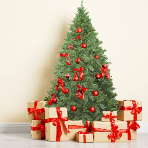 Albero di Natale 150 cm Verde 683 Rami Apertura Rami Singoli 150h cm, Ignifugo - Candy Cane