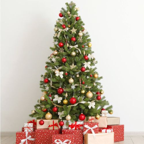 Albero di Natale 150 cm Verde 850 Rami Apertura Rami Singoli 150h cm, Ignifugo - Jingle Bell