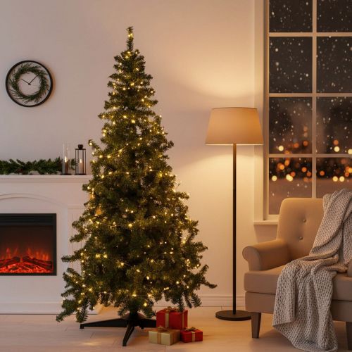 Albero di Natale 180 cm Jingles in PVC Verde, h180 cm