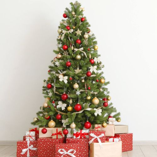 Albero di Natale 180 cm Verde 1210 Rami Apertura Rami Singoli 180h cm, Ignifugo Ritardante di Fiamma - Jingle Bell