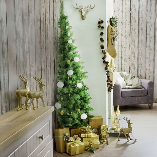 Albero di Natale 180 cm Verde 361 Rami Apertura Rami Singoli 180h cm, Ignifugo Ritardante di Fiamma - Noell
