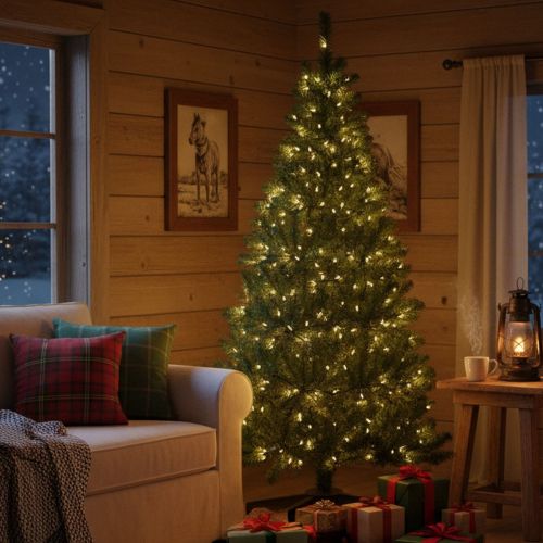 Albero di Natale 180 cm Verde 574 Rami Apertura Rami Singoli 180h cm, - Caresana