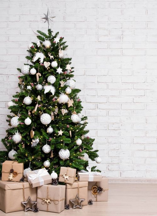 Albero di Natale 210 cm Verde 731 Rami Apertura a Ombrello 210h cm, Ignifugo Ritardante di Fiamma - Amsterdam