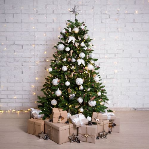 Albero di Natale 270 cm Verde 1944 Rami Apertura Rami Singoli 270h cm, Ignifugo Ritardante di Fiamma - Camden