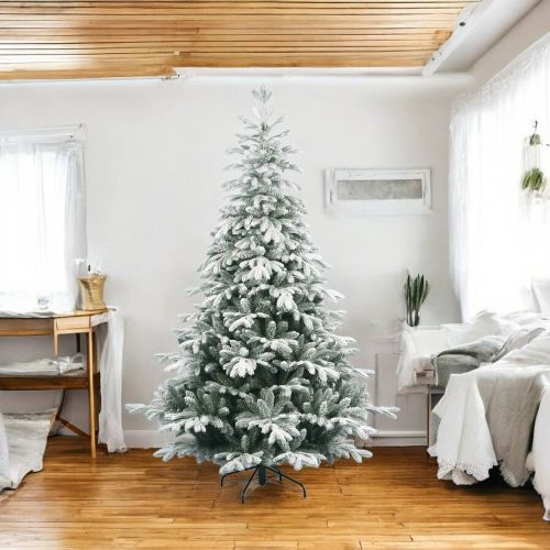 Albero di Natale floccato in PVC, h180 cm