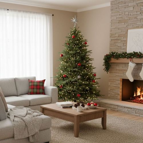 Albero di Natale in PVC verde, h150 cm - Rocktree