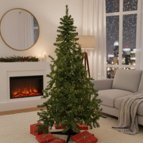 Albero di Natale Jingles in PVC Verde, h200 cm