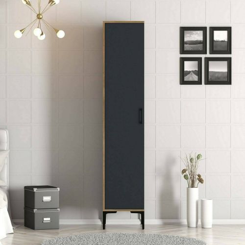 Armadio antracite e noce slim 40x47h cm - Giusta