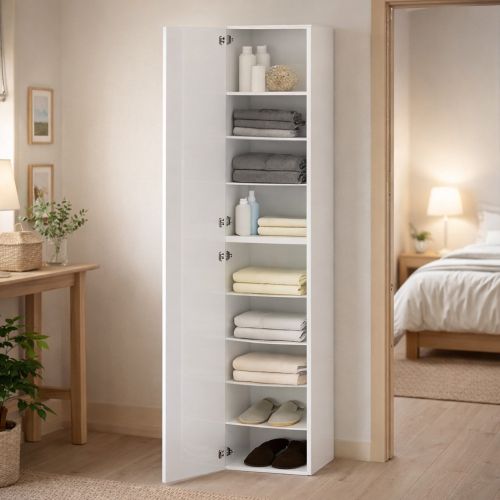 Armadio bianco 1 anta 45x190h cm - Bassiano