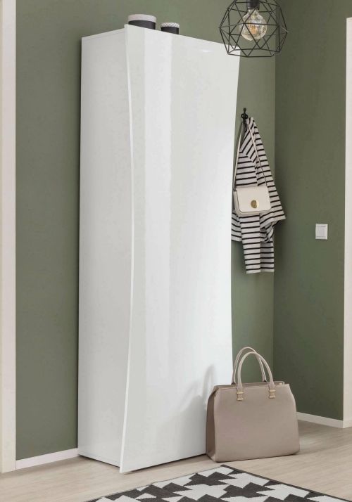 Armadio bianco lucido ante battenti 63x187h cm - Angi