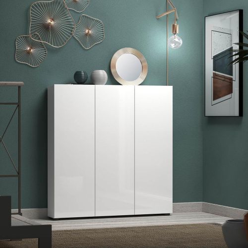 Armadio bianco lucido multiuso 110x115h cm - Onice