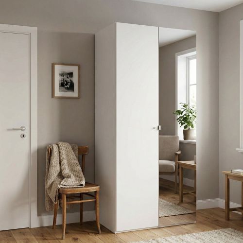 Armadio bianco lucido salvaspazio 98x218h cm - Avise
