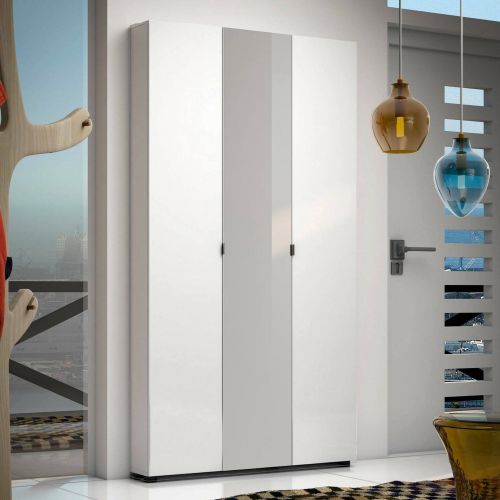 Armadio bianco lucido slim 11x200h cm - Enza