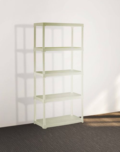 Armadio da esterno Eupen, Scaffale outdoor, Armadio balcone multiuso, Armadietto da esterno, 100% Made in Italy, 80x40h176 cm, Bianco