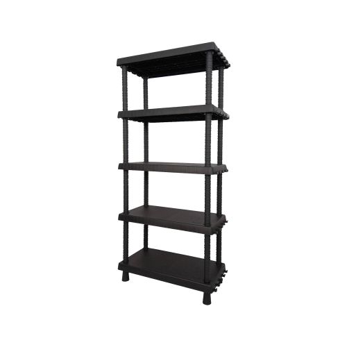 Armadio da esterno Incourt, Scaffale outdoor, Armadietto multiuso a 3 ripiani, 100% Made in Italy, Antracite, 72x35h165 cm
