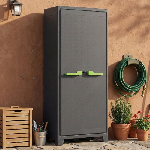 Armadio da esterno Markham, 80x44 h182 cm, Grigio