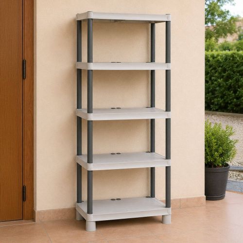 Armadio esterno grigio chiaro e nero 70x172h cm - Giri
