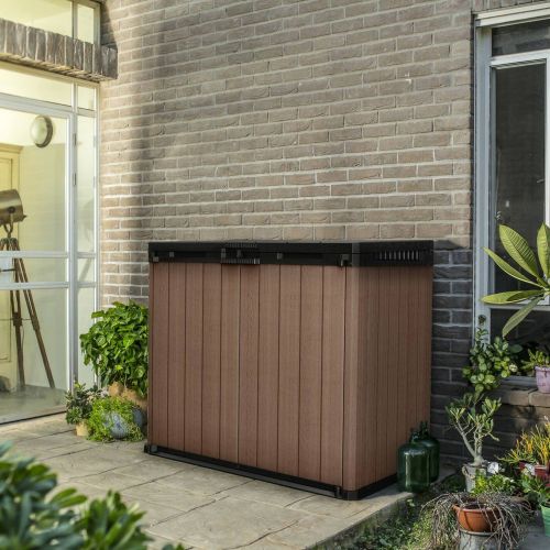 Armadio in plastica 2 ante marrone 140x120h cm - Napanee