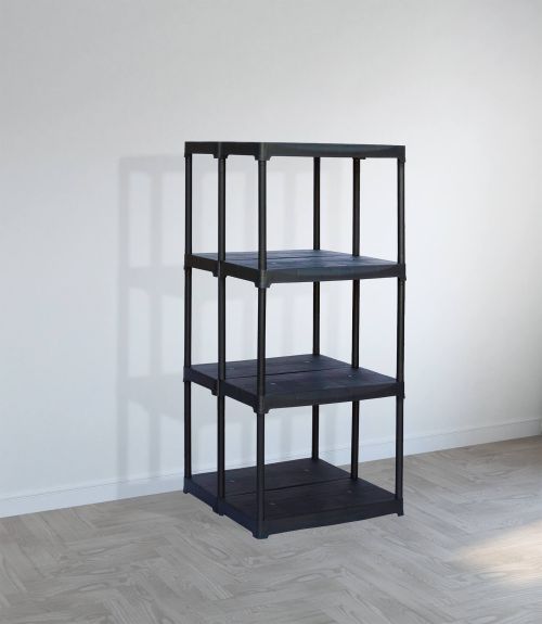 Armadio in plastica ripiani regolabili antracite 60x133h cm - Akay