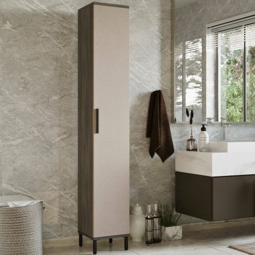 Armadio marrone e antracite slim 29x183h cm - Eusebe