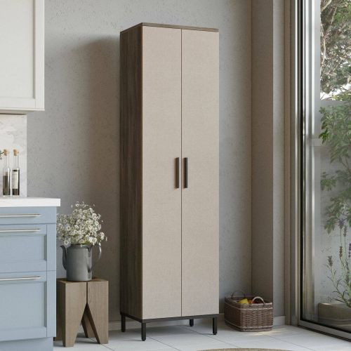 Armadio marrone e grigio salvaspazio 50x183h cm - Albizia