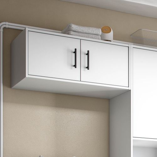 Armadio Multiuso 2 Ante Bianco un Ripiano Apertura Battente 80x34h cm, 3 Ante - Vergemoli
