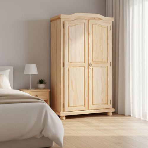 Armadio Multiuso 2 Ante Marrone Rovere 4 Ripiani 6 Vani 104x180h cm, 2 Ante - Pezzana