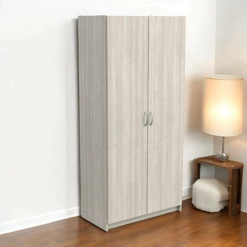 Armadio multiuso 2 ante Meuse, Mobile multifunzionale, Mobiletto scarpiera, Guardaroba porta scarpe, 80x41 h170 cm, Rovere