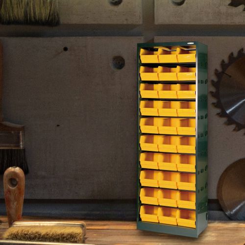 Armadio multiuso Dandreoll, Nero e Giallo, 66x37h190 cm