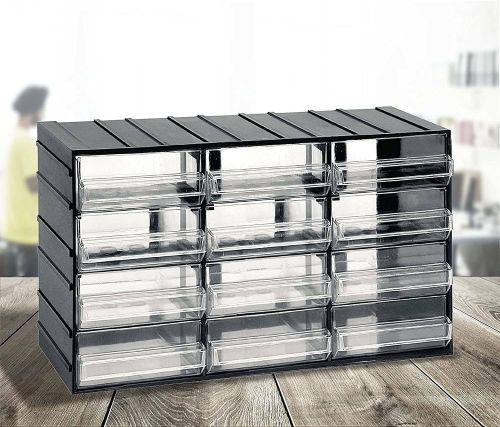 Armadio multiuso Darrigon, Antracite, 12 cassetti