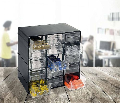 Armadio multiuso Lens, Armadietto porta minuteria, Mobile per contenitori portautensili, 100% Made in Italy, Antracite, 23x14h19 cm