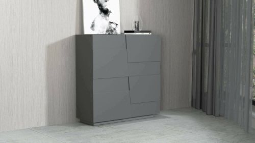 Armadio multiuso Zulimo, Mobile multifunzione, Armadietto a 2 ante, 120x44h126 cm, Antracite