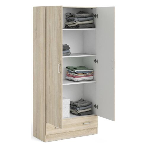 Armadio quercia con cassetto 79x170h cm - Amylya
