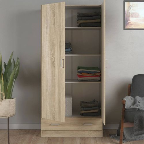 Armadio quercia con cassetto 79x170h cm - Amylya