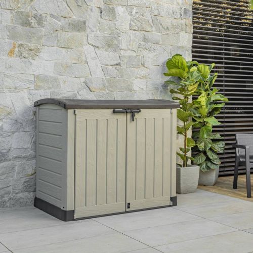 Armadio terrazzo 2 ante beige 146x120h cm - Hinton